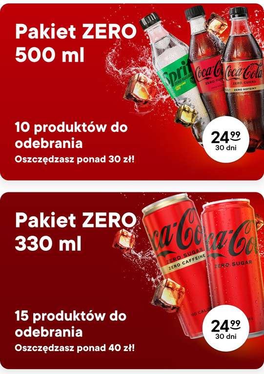 Żabka, żappka, subskrypcja napojów zero firmy Coca Cola