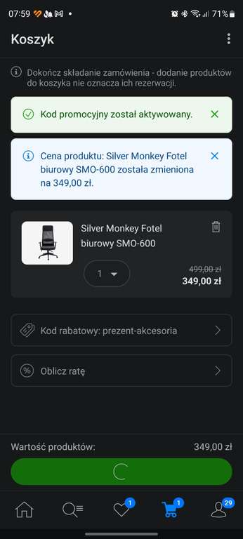 Fotel biurowy silver monkey SMO-600