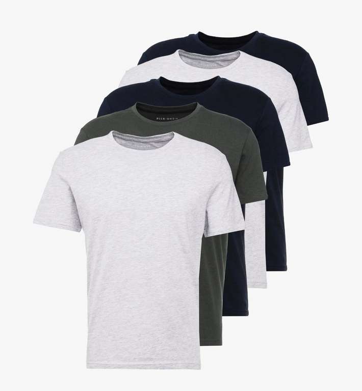 Pier One Basic - koszulki 5 sztuk * pełna rozmiarówka