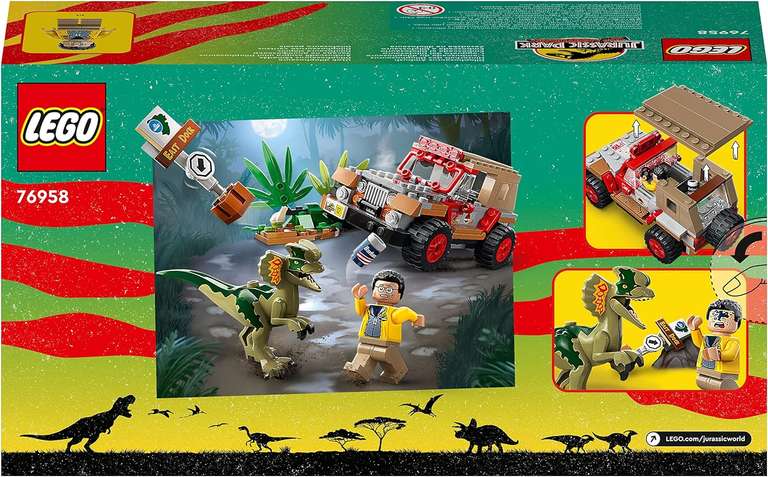 Klocki LEGO 76958 Jurassic World - Zasadzka na dilofozaura @ Amazon