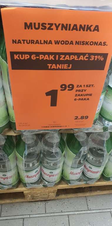 Woda mineralna Muszynianka 1.5L za 1.99(cena przy zakupie 6sztuk) @Netto