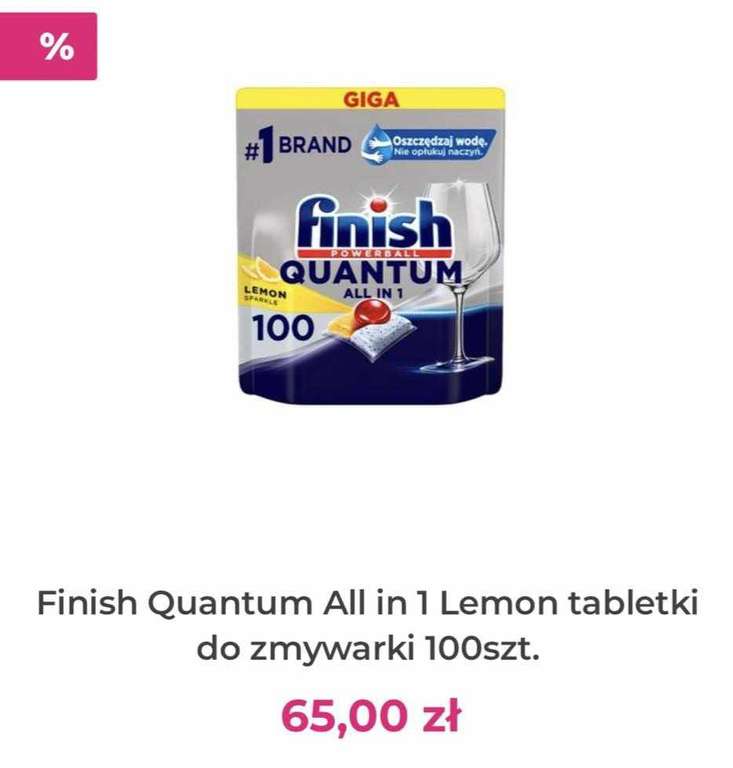 Tabletki do zmywarki Finish Quantum All in 1 Lemon 100 sztuk