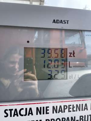 Olsztyn: gaz LPG 3,29zł/L, Pb95 6,38 stacja Naftkom