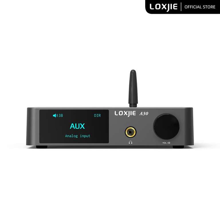 Loxjie A30 Wzmacniacz Stereo 2.1 Bluetooth 5.0 Pilot (167 USD)