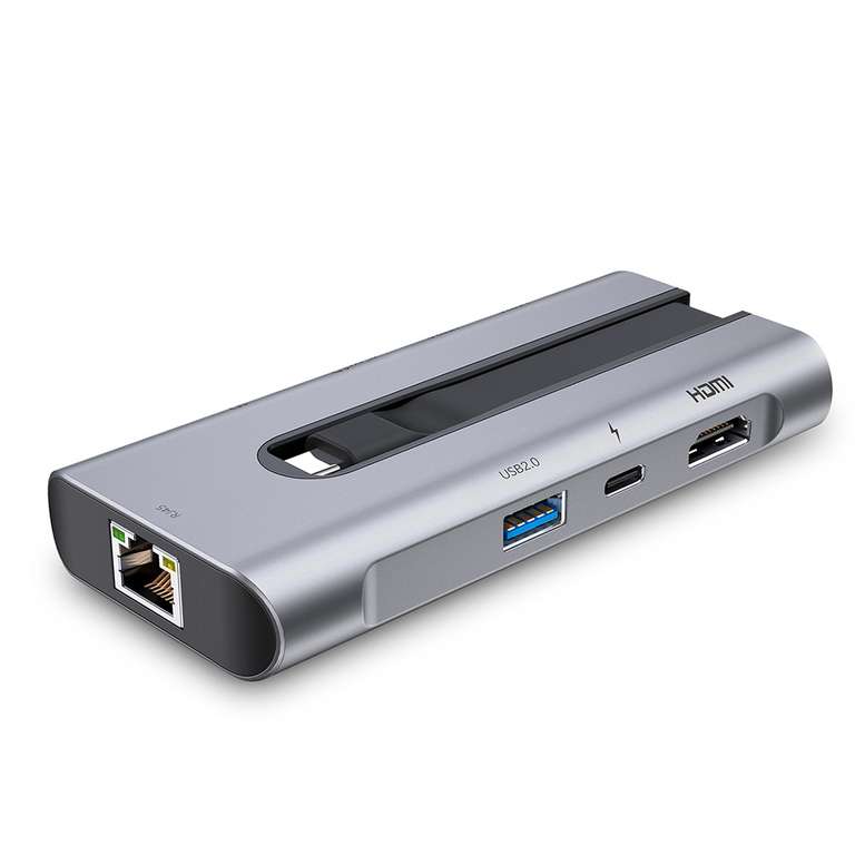 Hub USB 8 w 1 ESR (3x USB, HDMI 4K, microSD, SD, RJ45, PD 100W | Wysyłka z CN @ ESR