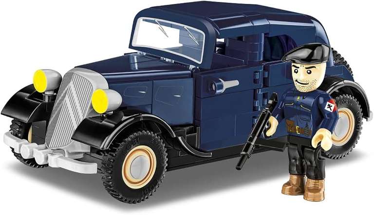 Klocki Cobi 1934 Citroen Traction 7A 2263 (w zestawie figurka). Produkt na licencji Citroen.