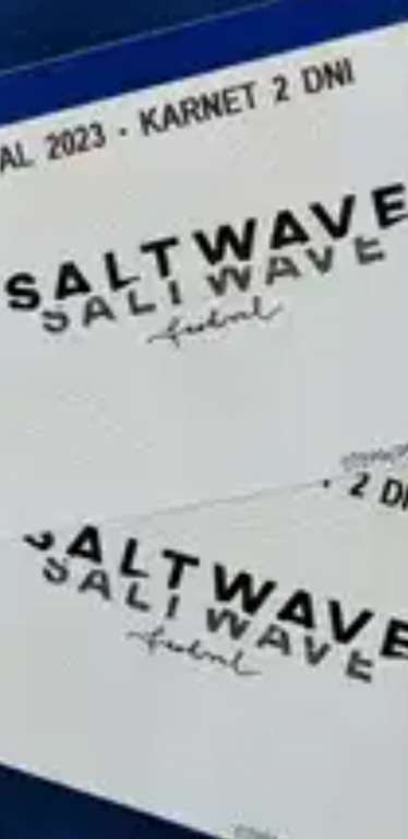 2-dniowy karnet na SALT WAVE FESTIVAL 2023 za 4000 pkt. Bezcenne Chwile