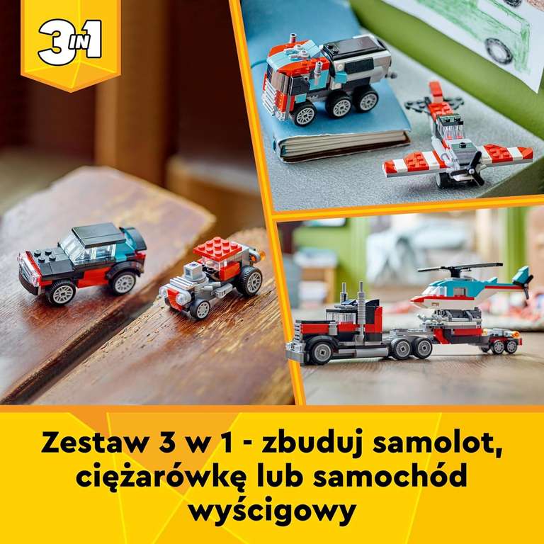 LEGO Creator 3w1, 31146, ciężarówka z helikopterem, dostawa 0zł z Prime