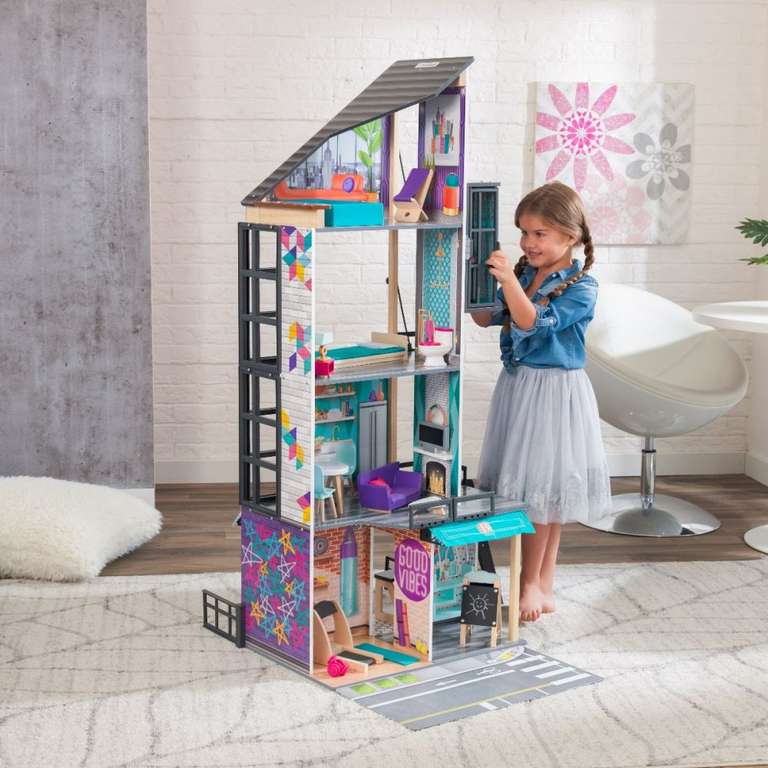 Domek dla lalek KidKraft Bianca City Life za 274zł (145 cm, cztery piętra, winda) @ Limango