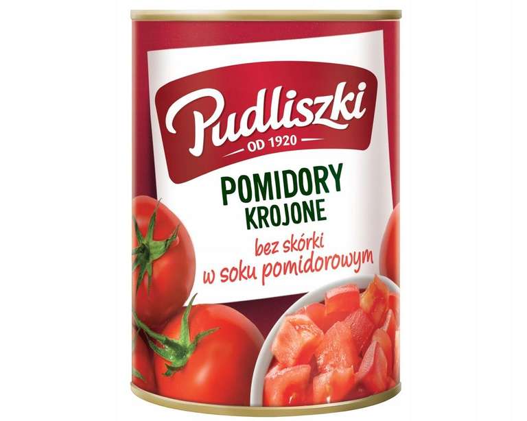 Pomidory krojone bez skórki Pudliszki w puszce. BIEDRONKA