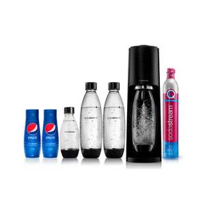 Saturator SODASTREAM Terra Czarny + 3 butelki + 2 syropy Pepsi - MediaExpert