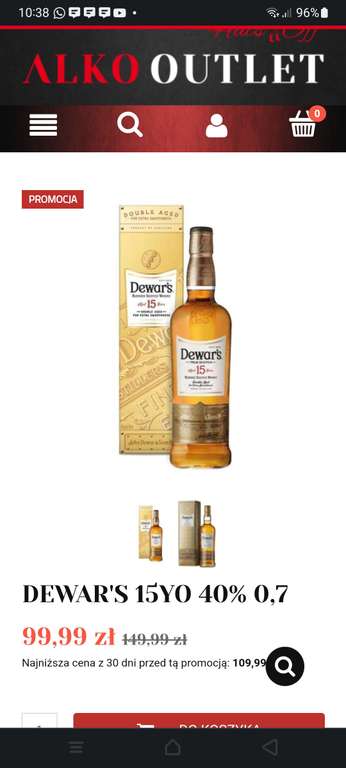 Dewar's 15yo whisky