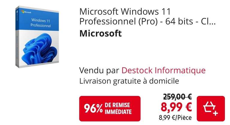 Windows 11 Pro/Home we francuskim Intermarche