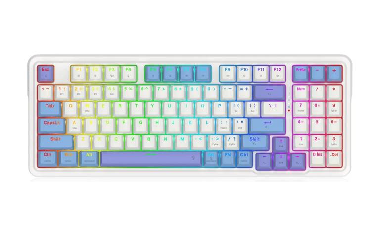 Klawiatura mechaniczna Redragon K664WBP-RGB-PRO Gloria Pro Biało-niebieski