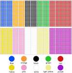 4800 sztuk – 10 mm kolorowe naklejki w kropki – 10 kolorów