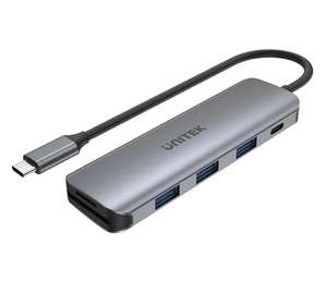 Replikator portów Unitek HUB USB-C - 3x USB 3.1, SD, PD 100W za 49 zł – Promocje na produkty Unitek w aplikacji