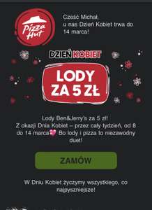 Lody Ben&Jerry’s 100ml za 5 zł w Pizza Hut!