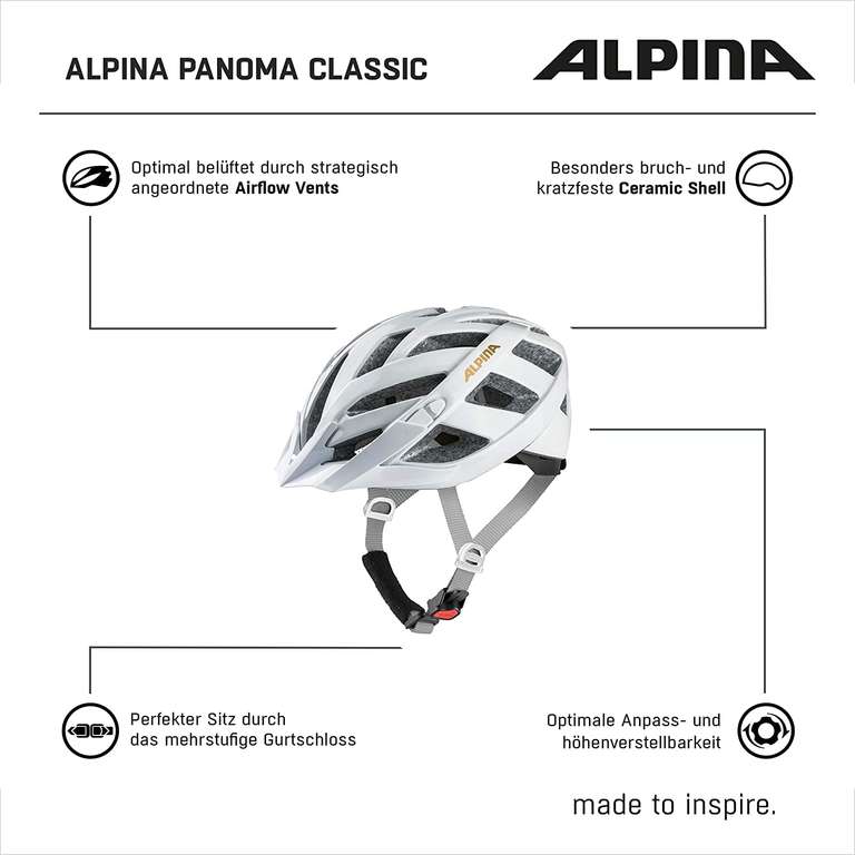 Kask rowerowy ALPINA Panoma Classic 52-57 cm (CE EN 1078) @ Amazon