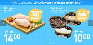 Stokrotka Lokalnie Lublin i okolice tylko w dostawie Lody Grycan za 10zł Filet z kurczaka za 14zł. dostawa 1zł od 100zł.