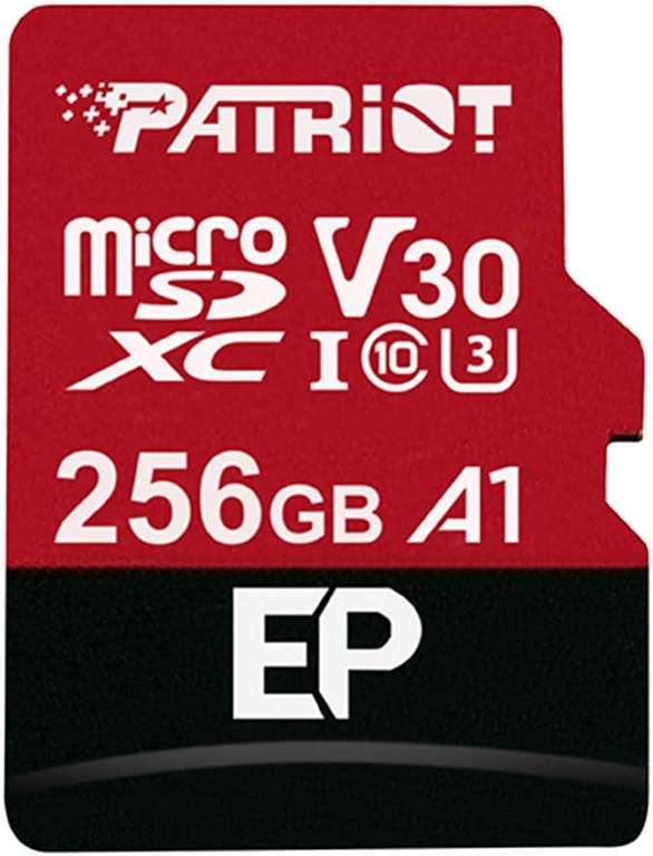 Karta pamięci Patriot 256 GB A1 V30 microSD - zapis/odczyt 80/100 MB/s - dostawa Amazon - 5 lat gwarancja producenta