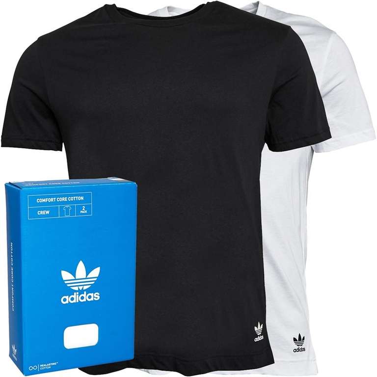Adidas Originals zestaw 2 koszulek z logo Comfort Flex Cotton czarna i biała (S,M,L,XL,XXL)