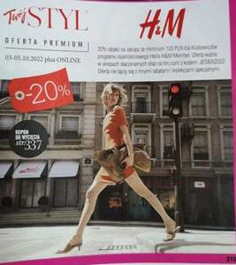 -20% H&M przy zakupach za minimum 120zł
