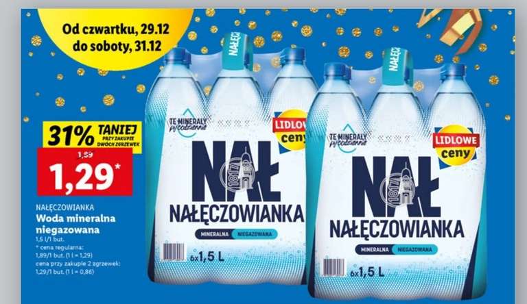 Promocja na mineralną wodę Nałęczowianka (Lidl)