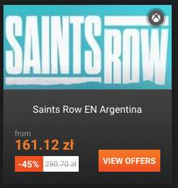 Saints Row 2022 Xbox ONE S/X & Series S/X ARG VPN