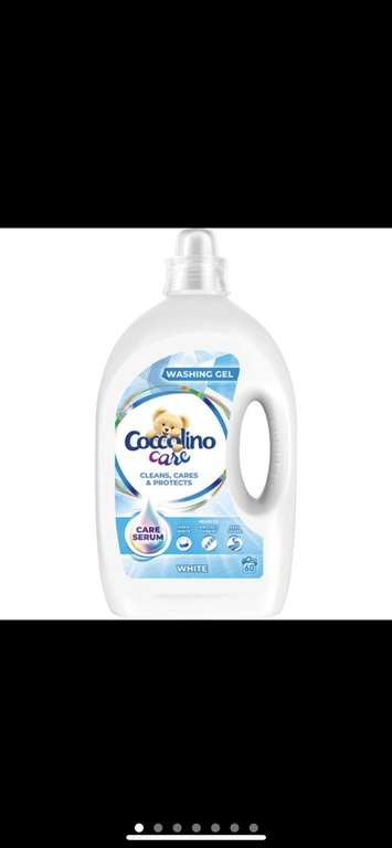 Coccolino Care żel do prania do białego 2.4l 60 prań przy zakupie 2szt.