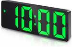 Cyfrowy budzik, zegar LED ze wskazaniem temperatury, budzik podróżny, regulowana jasność, format 12/24-godzinny