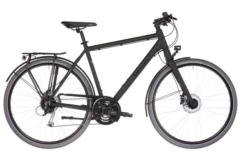 rower trekkingowy Ortler Saragossa, czarny, rozm. ramy: 52 i 56 cm na dojazdy do pracy i wycieczki
