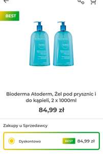 Bioderma Atoderm, Żel pod prysznic i do kąpieli, 2 x 1000ml