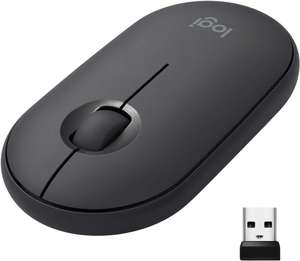 Mysz Logitech Pebble M350 Bluetooth lub odbiornik USB 2,4 Ghz, cicha, smukła z cichym klikaniem
