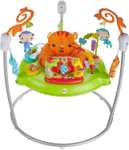 Fisher-Price Skoczek „Wesoła dżungla”, centrum zabaw dla niemowląt z muzyką, światełkami i dźwiękami