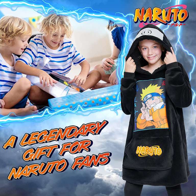 Bluza/koc z kapturem Naruto Oversize dla dzieci