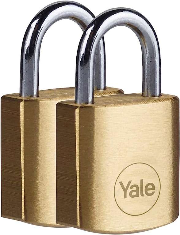 Yale - Zestaw 2 kłódek 22mm do zabezpieczenia szafek lub bagażu
