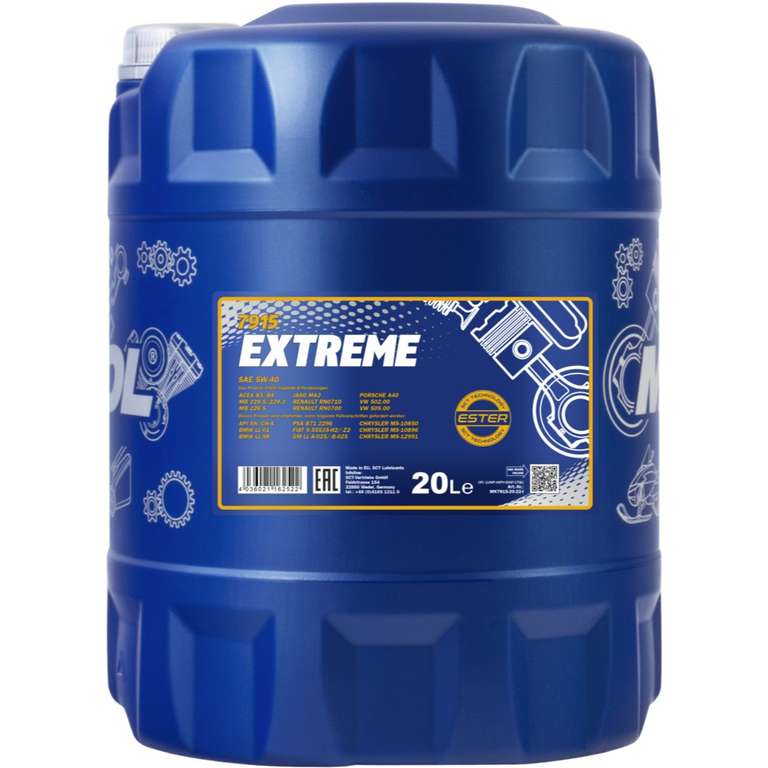 Olej Silnikowy Mannol Extreme 5w40 20L
