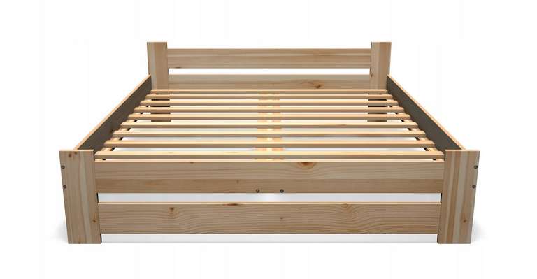 Łóżko drewniane sosnowe 160x200 + stelaż ERLI