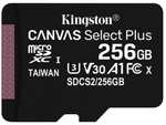 Karta pamięci Kingston Canvas Select Plus SDCS2/256GB UHS-I, U3, V30, A1 zapis/odczyt - 75/95 MB/s - darmowa dostawa Prime opcja z adapterem