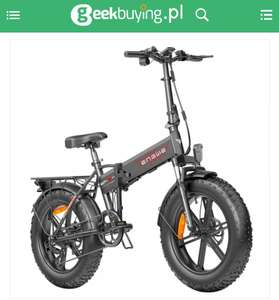 Składany rower elektryczny ENGWE EP-2 Pro - 2022, wersja ulepszona, 750W, 13Ah, 20'x4.0 cala, FAT BIKE - szary