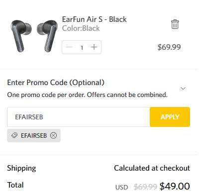 Słuchawki Earfun Air S za 49$
