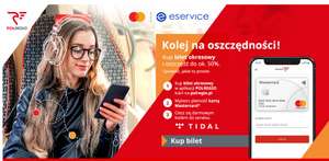 POLREGIO Kupując bilet płacąc kartą Mastercard, otrzymasz kod z dostępem do aplikacji TIDAL, gdzie przez 60 dni będziesz mógł bezpłatnie