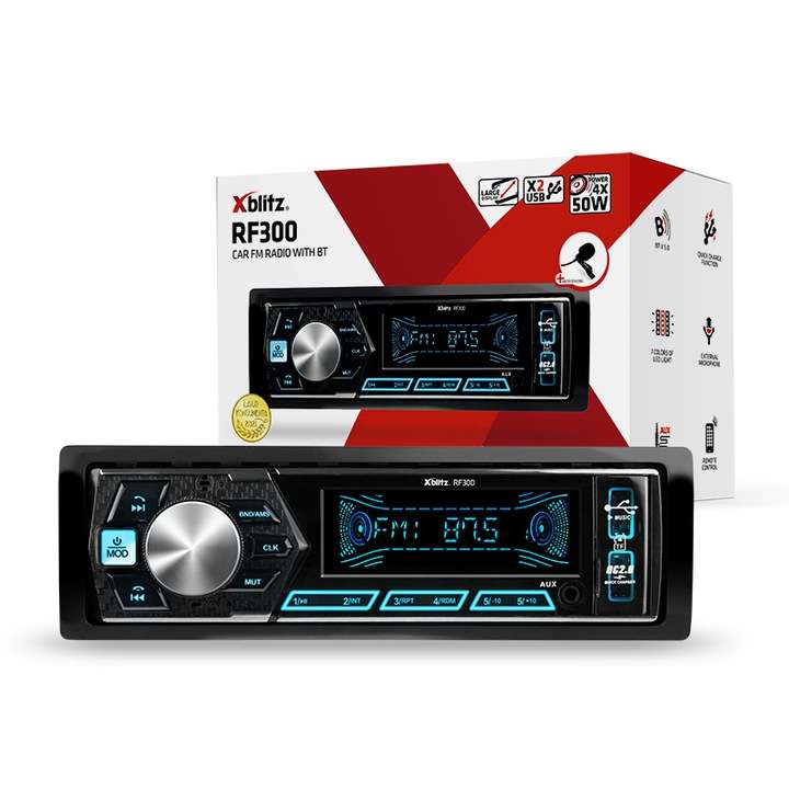 Xblitz RF300 - radio samochodowe USB MP3 BLUETOOTH, dostawa smart 0zł