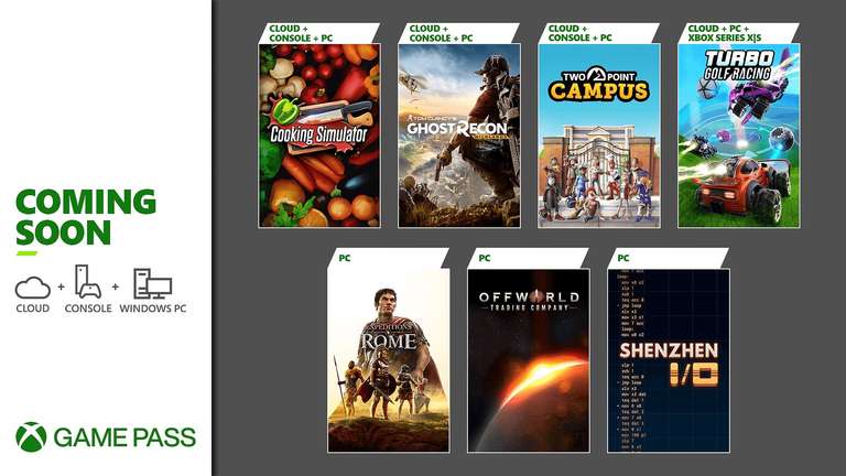 Xbox Game Pass - nowe tytuły: Ghost Recon Wildlands, Turbo Golf Racing, Two Point Campus i więcej..