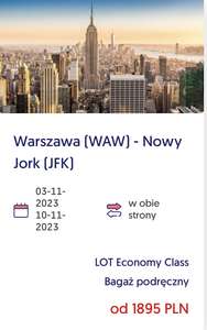 LOT z Warszawy do Nowego Jorku . Bezpośrednio