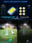 VENSSTNOR 2sztuki Lampy solarne do użytku na zewnątrz z czujnikiem ruchu – 300 diod LED 7000 K 3000 lm, 25,83 €