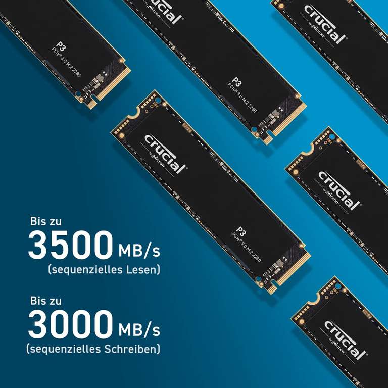 Dysk SSD Crucial P3 4TB M.2 PCIe Gen3 NVMe, do 3500 MB/s