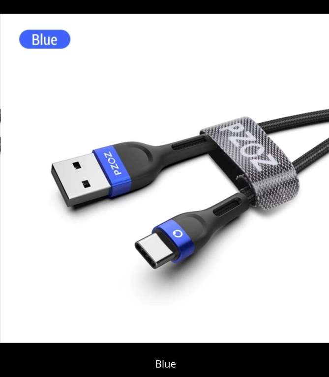 Kabel USB-C trzy kolory, 25cm długość