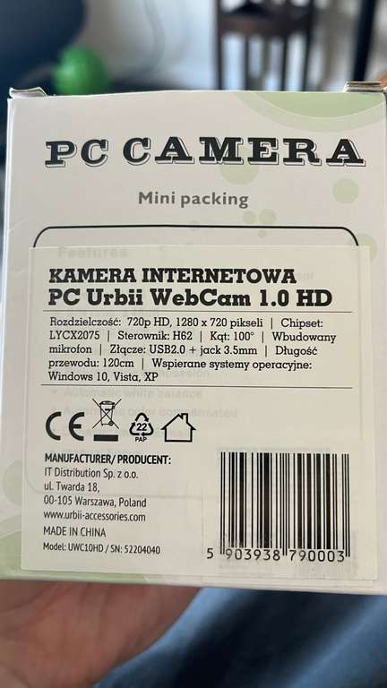 Kamera Internetowa PC Urbii 1.0 HD