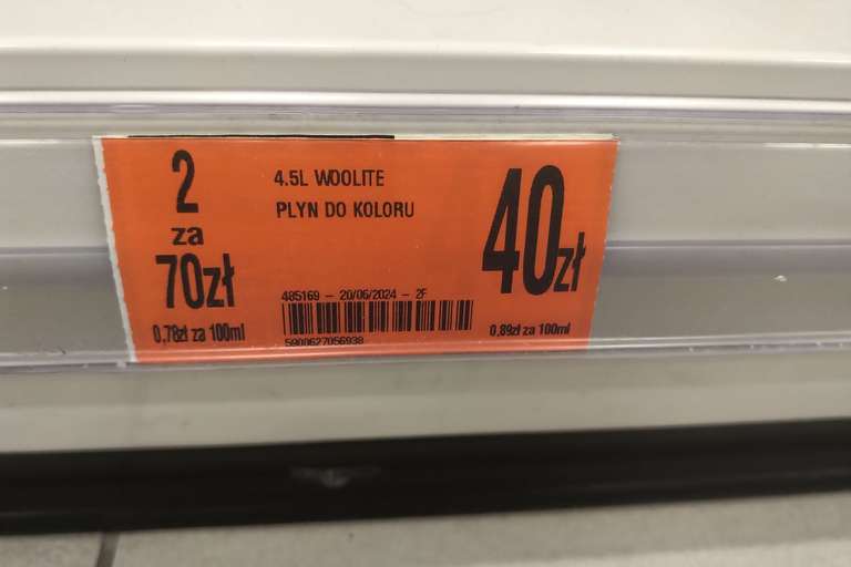 Woolite 4,5 litra Mix rodzajów 2 szt. za 70 zł